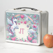 Traumhafte Einhörner und Regenbogen-Lunchbox Metall Brotdose (Beispiel)