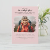 Traumhafte Elegante Feier zum Foto der Beerdigung Einladung (Stehend Vorderseite)