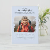 Traumhafte Elegante Feier zum Foto der Beerdigung Einladung (Stehend Vorderseite)