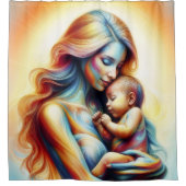 Traumhafte Fantasie der Mutter Mutter Baby Duschvorhang (Vorderseite)