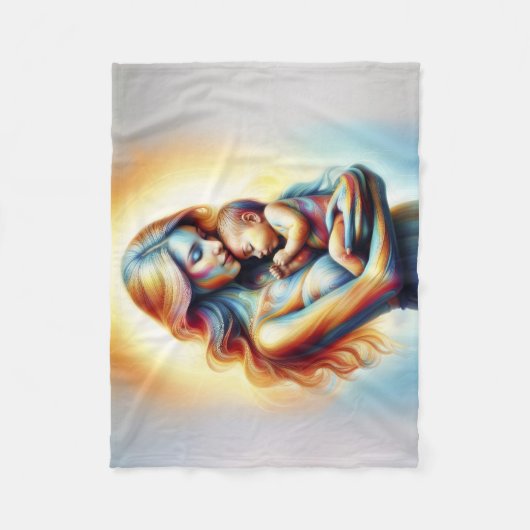 Traumhafte Fantasie der Mutter Mutter Baby Fleecedecke (Vorderseite)