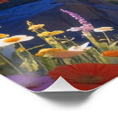 Traumhafte Fantasy-Landschaftsteppich – Berge & Bl Poster (Ecke)