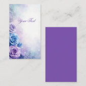 Traumhafte Fantasy-Lila und Blaue Rosen Visitenkarte (Vorne/Hinten)