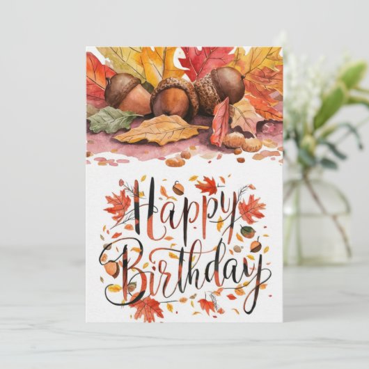 Traumhafte farbenfrohe Wälder Herbstfall glücklich Karte (Stehend Vorderseite)