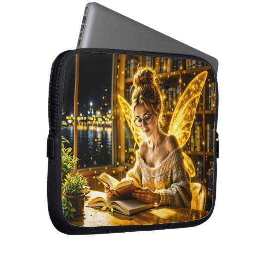 Traumhafte Feenbrille und Bücher Laptopschutzhülle (Vorne Rechts)