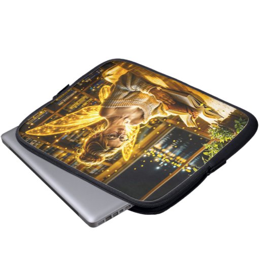 Traumhafte Feenbrille und Bücher Laptopschutzhülle (Vorne Knopf)
