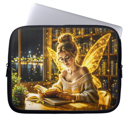 Traumhafte Feenbrille und Bücher Laptopschutzhülle (Vorderseite)