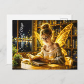 Traumhafte Feenbrille und Bücher Postkarte (Vorne/Hinten)