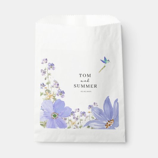 Traumhafte Fliederhochzeit Geschenktütchen (Vorderseite)