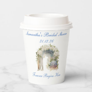 Traumhafte florale Hochzeitspapierbecher Pappbecher