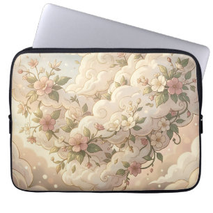 Traumhafte florale Wolken Kirschblüte Laptopschutzhülle