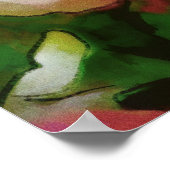 Traumhafte Frühlingsblüten Wasserfarbenposter Poster (Ecke)