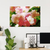 Traumhafte Frühlingsblüten Wasserfarbenposter Poster (Heimbüro)