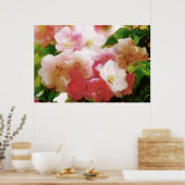 Traumhafte Frühlingsblüten Wasserfarbenposter Poster (Küche)