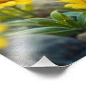 Traumhafte, goldgelbe Hellkunst Fotodruck (Ecke)