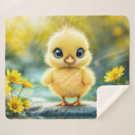 Traumhafte, goldgelbe Hellkunst Sherpadecke