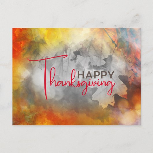 Traumhafte Herbstblätter-Erntedank-Meldung Postkarte (Vorderseite)