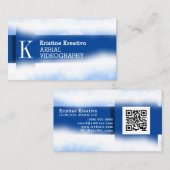 Traumhafte Himmelswolken bedecken sich mit Streife Visitenkarte (Vorne/Hinten)