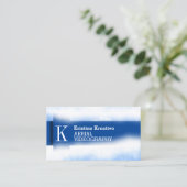 Traumhafte Himmelswolken bedecken sich mit Streife Visitenkarte (Stehend Vorderseite)