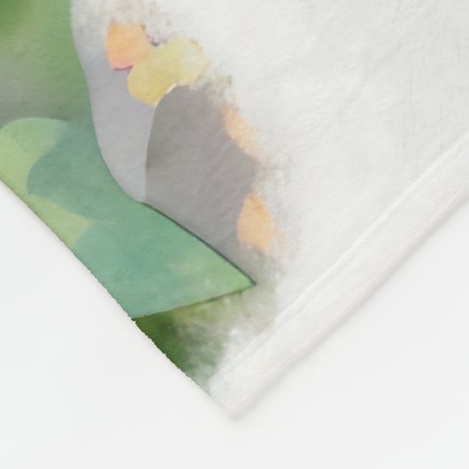 Traumhafte Hütte im Bloomlight - 50x60 Throw Blank Fleecedecke (Ecke)