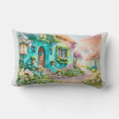 Traumhafte Hütte im Blut - 21x13 Wirbel Lendenkissen (Rückseite)