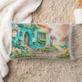 Traumhafte Hütte im Blut - 21x13 Wirbel Lendenkissen (Decke)