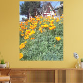 Traumhafte Hütte in einem Populärfeld Leinwanddruck (Insitu (Wohnzimmer))