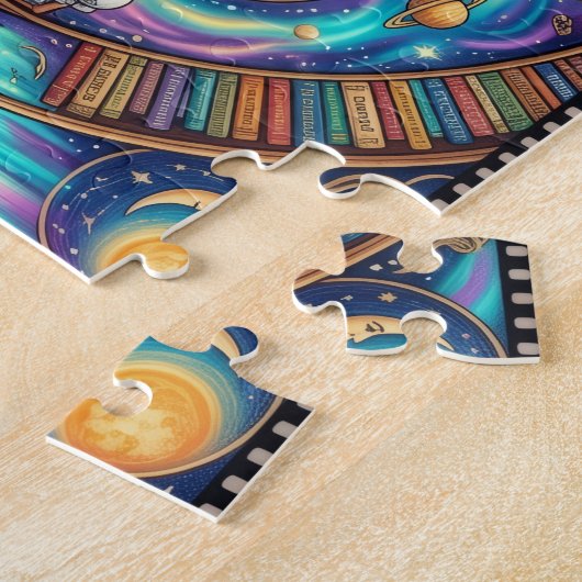 Traumhafte Kosmische Bibliotheks-Puzzle Puzzle (Seite)