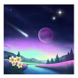 Traumhafte kosmische Landschaft Fotodruck