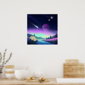Traumhafte kosmische Landschaft Poster (Küche)