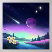 Traumhafte kosmische Landschaft Poster (Vorne)