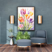 Traumhafte Landschaft mit blühenden Blume Fotodruck