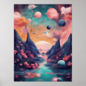 Traumhafte Landschaft Surrealismus Print Poster (Vorne)
