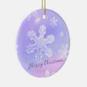 Traumhafte Lila Kristallkugel Transluzente Schneef Keramik Ornament (Rechts)