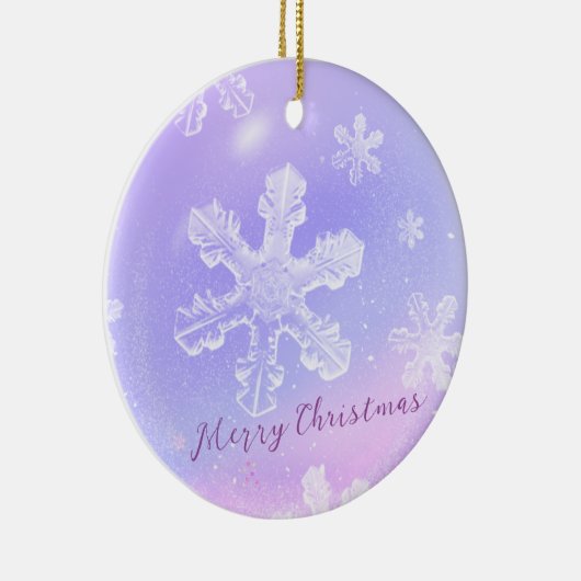 Traumhafte Lila Kristallkugel Transluzente Schneef Keramik Ornament (Rechts)