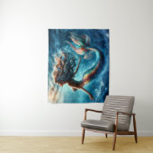 Traumhafte Meerjungfrau Fantasy-Kreatur Wandteppich (Beispiel)