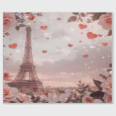 Traumhafte Pariser Romanze: Eiffelturm Geschenkpapier (Flach)