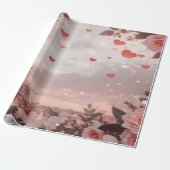 Traumhafte Pariser Romanze: Eiffelturm Geschenkpapier (Ungerollt)