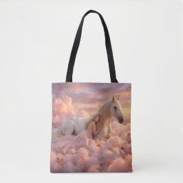 Traumhafte Pferd-und-Mädchen-Sonnenuntergangs-Tasc Tasche