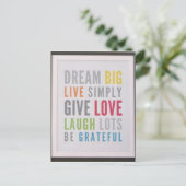 Traumhafte Postkarte Behalten in Touch (Stehend Vorderseite)