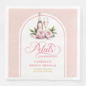 Traumhafte rosa Florale Blütenblätter und Prosecco Serviette (Vorderseite)