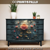 Traumhafte Rosen - Decoupage  Geschenkpapier Set