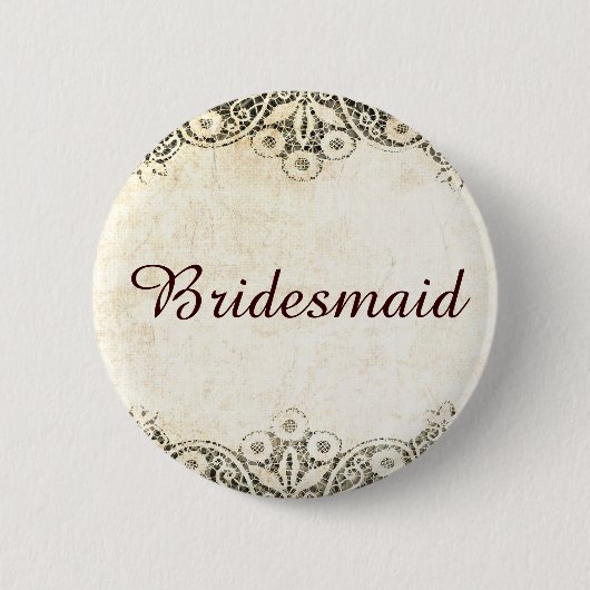 Traumhafte rustikale Vintage-Spitze Button (Vorderseite)