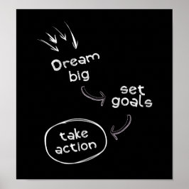 Traumhafte Set Ziel motivierend Zitat machen Poster