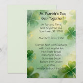 Traumhafte Shamrocks St. Patrick's Day Einladung (Vorne/Hinten)