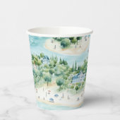 Traumhafte Sommerferien am Meer - Papiertasse Pappbecher (Links)