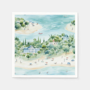 Traumhafte Sommerferien am Meer - Serviette