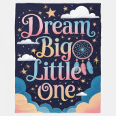 Traumhafte Sterne und Wolken träumen Big Little On Fleecedecke (Vorderseite)