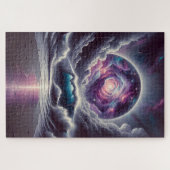 Traumhafte Surreal Celestial Stormy Sea Puzzle (Horizontal)