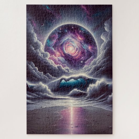 Traumhafte Surreal Celestial Stormy Sea Puzzle (Vertikal)